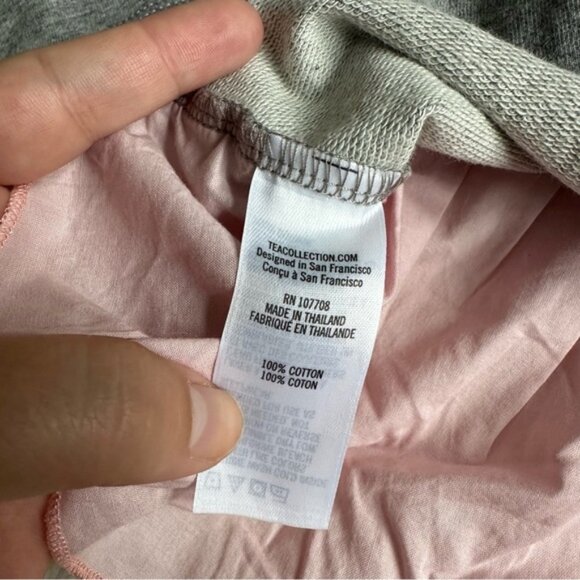 Tea Collection | Knit/Woven Combo Pullover | Size 12 - Picture 7 of 9